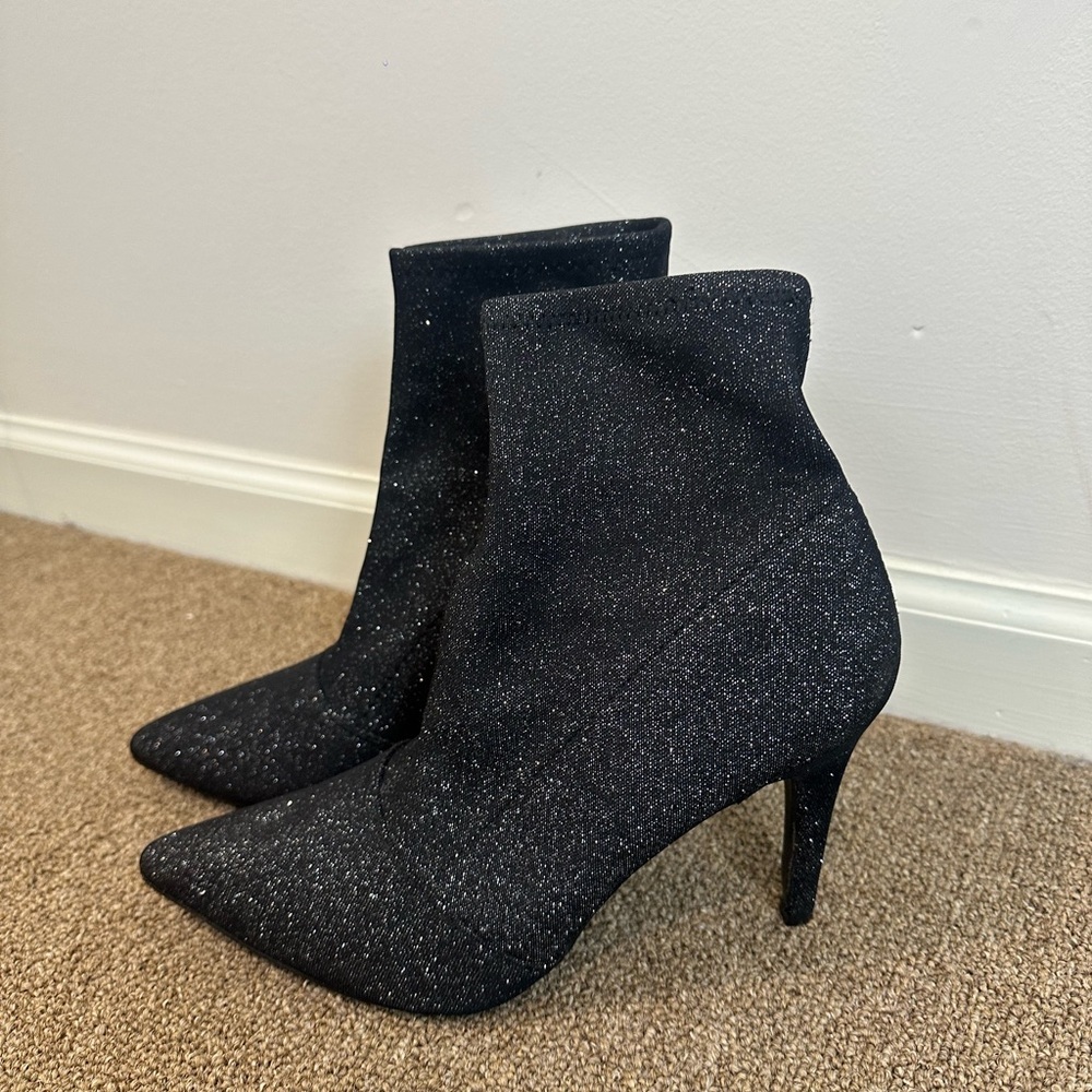 Brash Women's Spicy Pointed Toe Ankle Booties High Heel Boots Silver Size 10